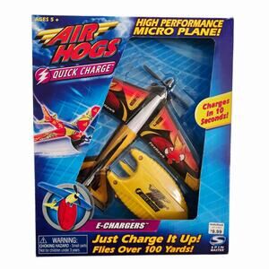 Vintage Air Hogs Quick Charge E Charger Micro Plane Spin Master NOS 1999